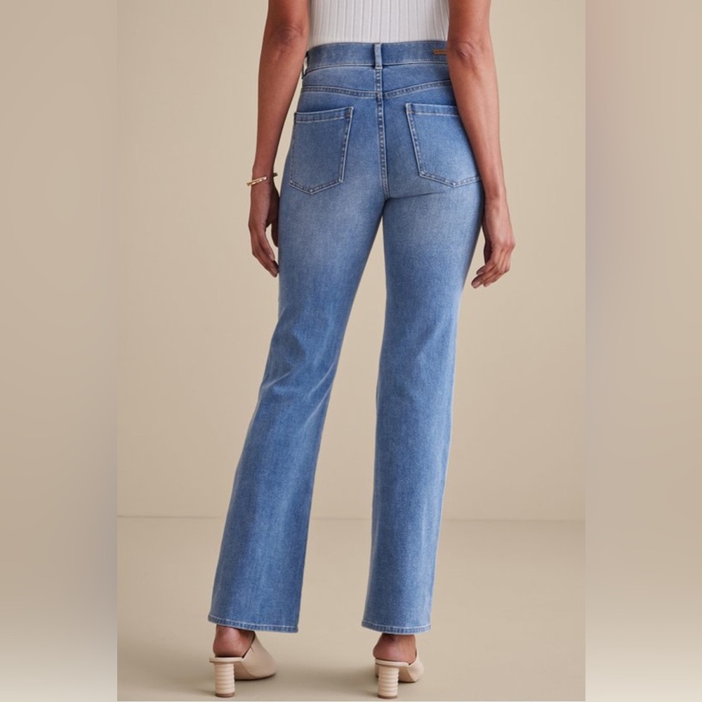 Soft Surrounding, Classic Blue Women's Pull-on Jeans, Large - Picture 7 of 15